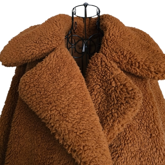 Free People Notched Teddy Peacoat, Size L - Picture 6 of 13